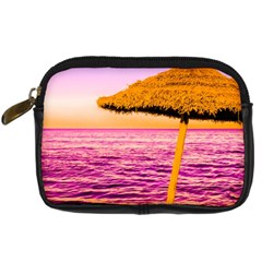 Pop Art Beach Umbrella  Digital Camera Leather Case by essentialimage