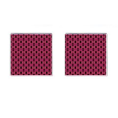 Red Black Abstract Pattern Cufflinks (square) by BrightVibesDesign