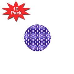 Purple  White  Abstract Pattern 1  Mini Buttons (10 Pack)  by BrightVibesDesign