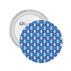 Blue White  Abstract Pattern 2 25  Buttons by BrightVibesDesign