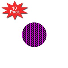 Circles Lines Black Pink 1  Mini Buttons (10 Pack)  by BrightVibesDesign