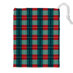 Pattern Texture Plaid Drawstring Pouch (4xl) by Mariart