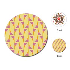 Yellow Pink Playing Cards Single Design (round) by HermanTelo