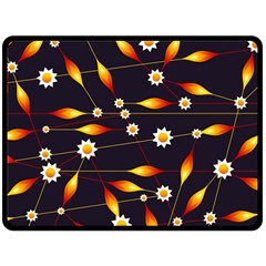 Flower Buds Floral Background Double Sided Fleece Blanket (large)  by HermanTelo