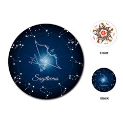 Sagittarius Zodiac Playing Cards Single Design (round) by trulycreative