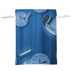 Time Clock Watch Hours  Lightweight Drawstring Pouch (xl) by HermanTelo