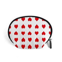 Heart Red Love Valentines Day Accessory Pouch (small) by HermanTelo