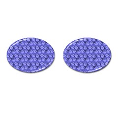 Pattern Texture Feet Dog Blue Cufflinks (oval) by HermanTelo
