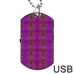 Peace Is Cool Again And Decorative Dog Tag Usb Flash (two Sides) by pepitasart