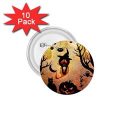 Funny Halloween Design, Pumpkin, Cat, Owl And Crow 1 75  Buttons (10 Pack) by FantasyWorld7