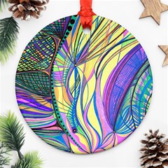 Happpy (4) Round Ornament (two Sides) by nicholakarma
