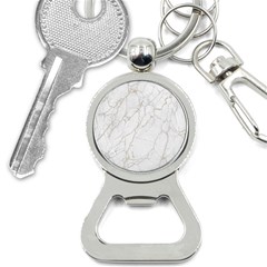 White Marble Texture Floor Background With Gold Veins Intrusions Greek Marble Print Luxuous Real Marble Bottle Opener Key Chain by genx