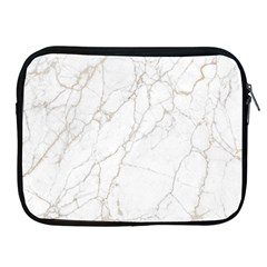 White Marble Texture Floor Background With Gold Veins Intrusions Greek Marble Print Luxuous Real Marble Apple Ipad 2/3/4 Zipper Cases by genx