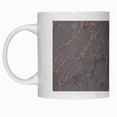Marble Old Vintage Pinkish Gray With Bronze Veins Intrusions Texture Floor Background Print Luxuous Real Marble White Mugs by genx