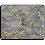 Marble neon retro light gray with gold yellow veins texture floor background retro neon 80s style neon colors print luxuous real marble Fleece Blanket (Medium)  60 x50  Blanket Front