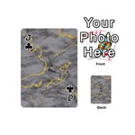 Marble neon retro light gray with gold yellow veins texture floor background retro neon 80s style neon colors print luxuous real marble Playing Cards 54 Designs (Mini) Front - ClubJ