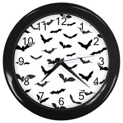 Bats Pattern Wall Clock (black) by Sobalvarro