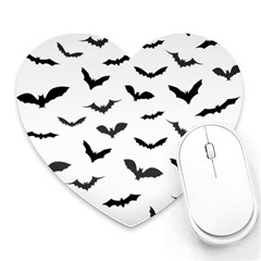 Bats Pattern Heart Mousepads by Sobalvarro