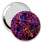 Abstrait Neon Colors 3  Handbag Mirrors Front