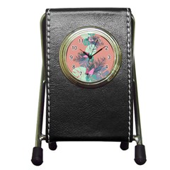 Leaves Pen Holder Desk Clock by Sobalvarro