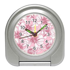 Pink Flowers Travel Alarm Clock by Sobalvarro