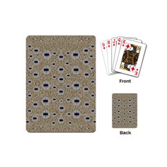 One Island Surrounded By Love And Wood Lace Playing Cards Single Design (mini) by pepitasart