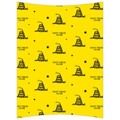 Gadsden Flag Don t Tread On Me Yellow And Black Pattern With American Stars Back Support Cushion by snek