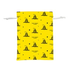 Gadsden Flag Don t Tread On Me Yellow And Black Pattern With American Stars Lightweight Drawstring Pouch (s) by snek