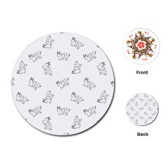 Messy Life Phrase Motif Typographic Pattern Playing Cards Single Design (round) by dflcprintsclothing
