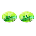 Architecture Skyline Cufflinks (Oval) Front(Pair)