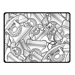 Phone Dial Communication Technology Fleece Blanket (small) by Wegoenart