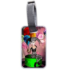 Cute Little Harlequin Luggage Tag (two Sides) by FantasyWorld7