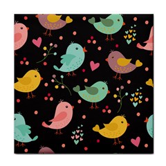 Birds Cute Pattern Background Face Towel by Vaneshart
