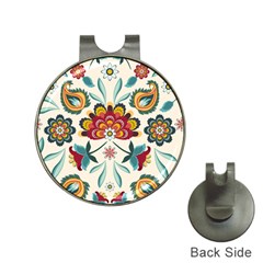 Baatik Print  Hat Clips With Golf Markers by designsbymallika