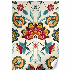 Baatik Print  Canvas 12  X 18  by designsbymallika