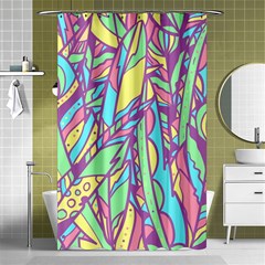 Feathers Pattern Shower Curtain 48  X 72  (small)  by Sobalvarro