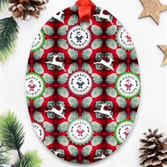 Christmas Happy Holidayw Oval Ornament (two Sides) by Vaneshart