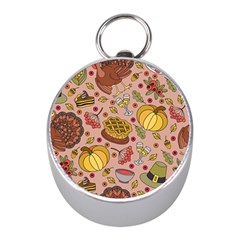 Thanksgiving Pattern Mini Silver Compasses by Sobalvarro