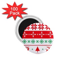 Ugly Christmas Sweater Pattern 1 75  Magnets (100 Pack)  by Sobalvarro