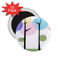 Forest Trees Nature Plants 2 25  Magnets (10 Pack)  by HermanTelo