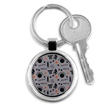 Slam Dunk Basketball Gray Key Chain (Round) Front
