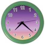 SUNSET EVENING SHADES Color Wall Clock Front