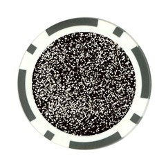 Black And White Confetti Pattern Poker Chip Card Guard (10 Pack) by yoursparklingshop