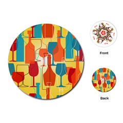 I Love Wine Playing Cards Single Design (round) by designsbymallika