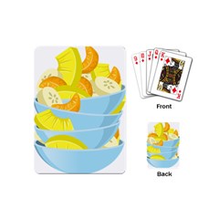 Salad Fruit Mixed Bowl Stacked Playing Cards Single Design (mini) by HermanTelo