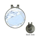 BLUE MARBLE PRINT Hat Clips with Golf Markers Front