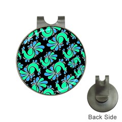 Peacock Pattern Hat Clips With Golf Markers by designsbymallika