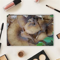 Close Up Mushroom Abstract Cosmetic Bag (large) by Fractalsandkaleidoscopes