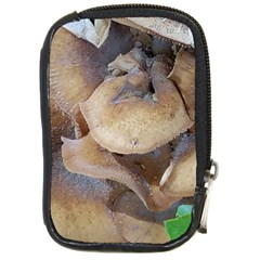 Close Up Mushroom Abstract Compact Camera Leather Case by Fractalsandkaleidoscopes