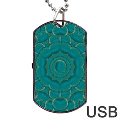 Over The Calm Sea Is The Most Beautiful Star Dog Tag Usb Flash (one Side) by pepitasart
